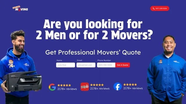 Let's Get Moving website homepage - quote form, Google and Facebook review badges, and click-to-call for a moving company client